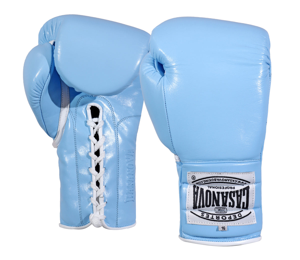 カサノヴァボクシンググローブ NEW) Casanova® Boxing Professional Lace-Up Boxing Gloves - Sky