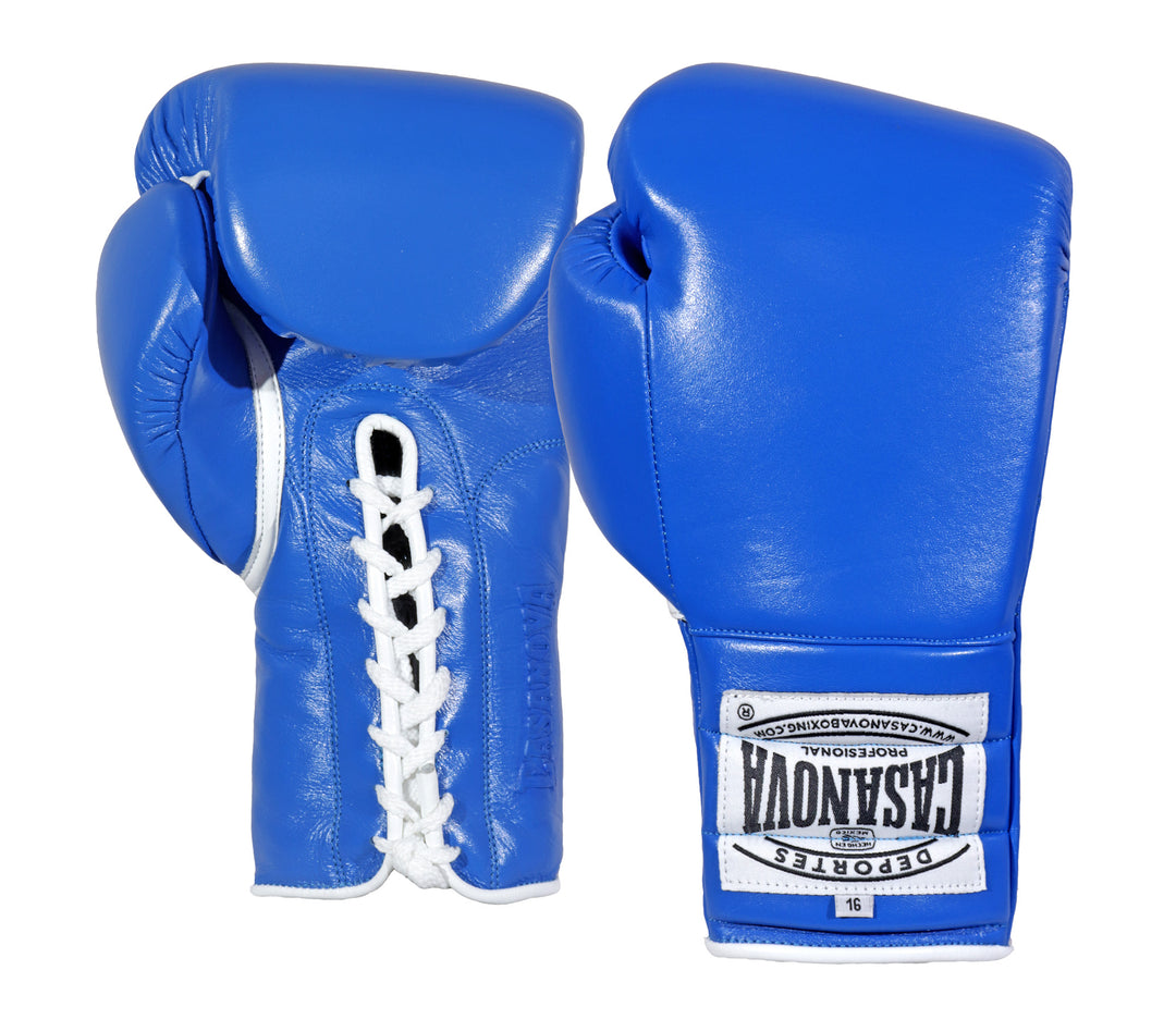 NEW) Casanova® Boxing Professional Lace-Up Boxing Gloves