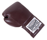 (NEW) Casanova® Boxing Professional Lace-Up Boxing Gloves - Burgundy