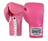 (NEW) Casanova® Boxing Professional Lace-Up Boxing Gloves - Pink