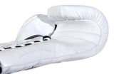 (NEW) Casanova® Boxing Professional Lace-Up Boxing Gloves - White