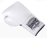 (NEW) Casanova® Boxing Professional Lace-Up Boxing Gloves - White