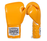 (NEW) Casanova® Boxing Professional Lace-Up Boxing Gloves - Yellow