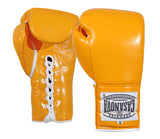 (NEW) Casanova® Boxing Professional Lace-Up Boxing Gloves - Yellow