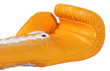 (NEW) Casanova® Boxing Professional Lace-Up Boxing Gloves - Yellow