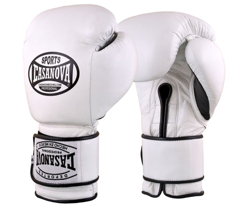 Casanova Boxing® Hook & Loop Training Gloves - White