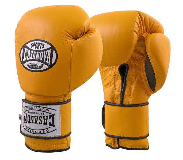 Casanova Boxing Hook Loop Training Gloves Yellow