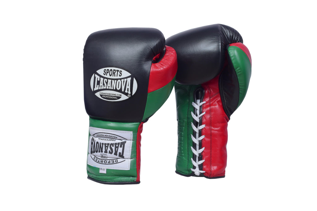 Casanova Boxing® Professional Lace Up Training Gloves - Red